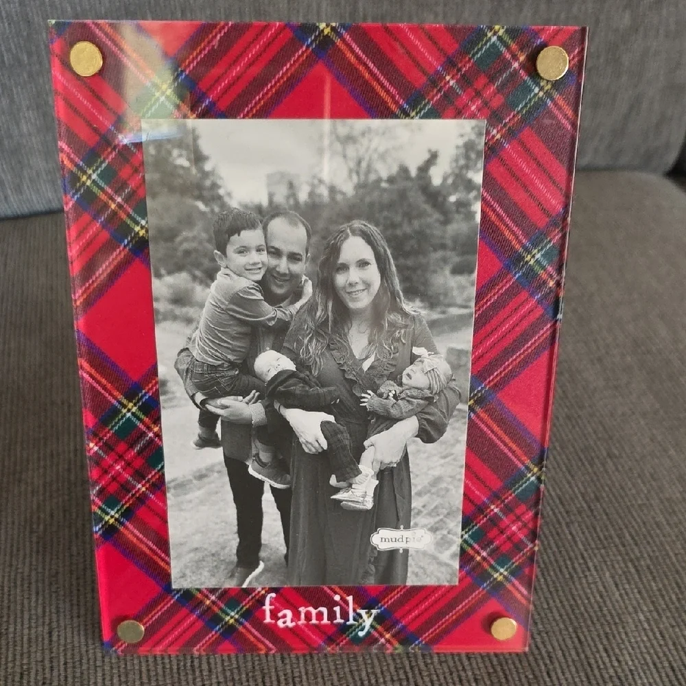 Mud Pie Red Plaid Photo Frame, 